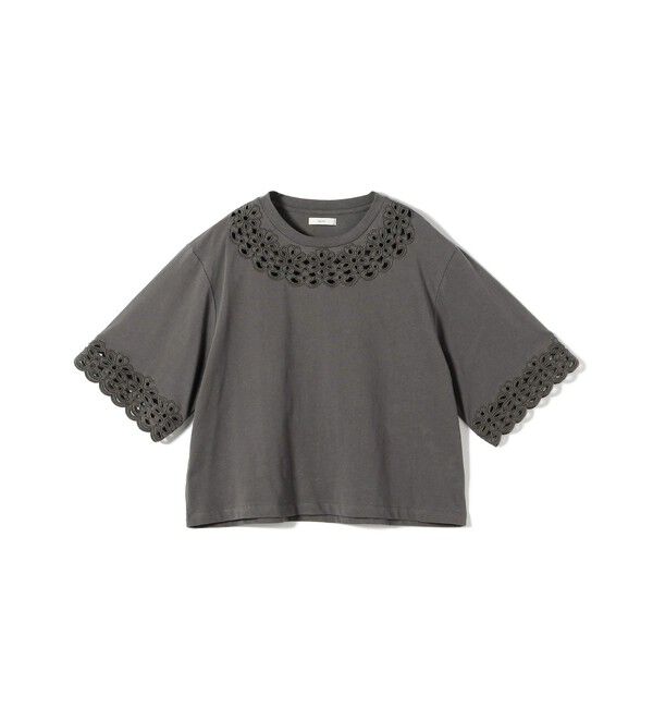 SHIPS for women「フラワー モチーフ カットワーク レース ショート スリーブ TEE」|Tシャツ・カットソー|