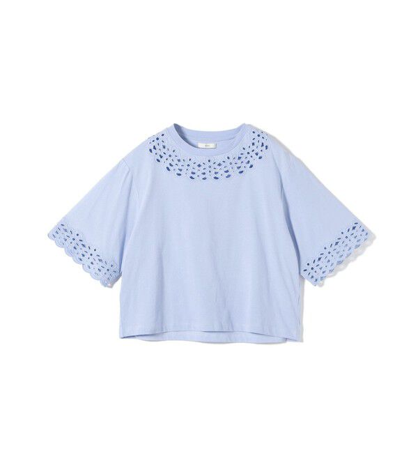 SHIPS for women「フラワー モチーフ カットワーク レース ショート スリーブ TEE」|Tシャツ・カットソー|