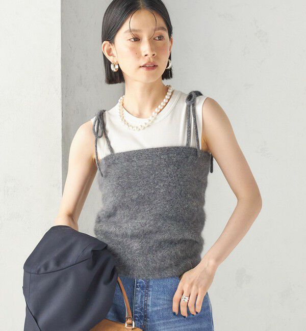 SHIPS for women「《予約》杢 フォックス カシミヤ チューブ トップ」|キャミソール|