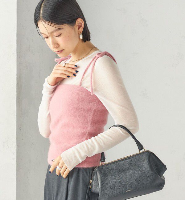 SHIPS for women「《予約》杢 フォックス カシミヤ チューブ トップ」|キャミソール|ピンク