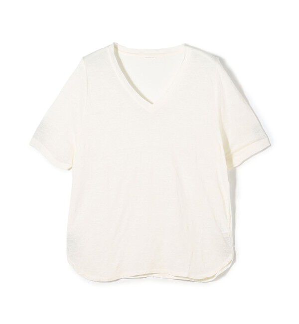 GALERIE VIE「リネンジャージー Vネックプルオーバー」|Tシャツ・カットソー|11 ホワイト