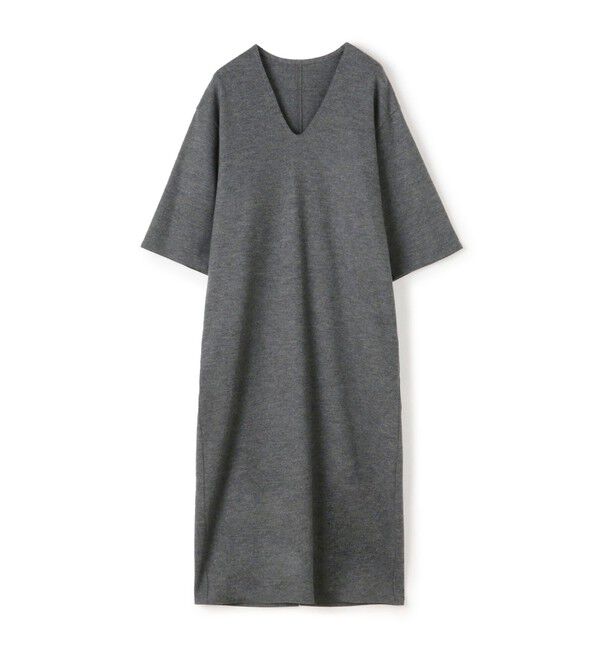 GALERIE VIE「ミルドスムース Vネックワンピース」|ワンピース|17 チャコールグレー