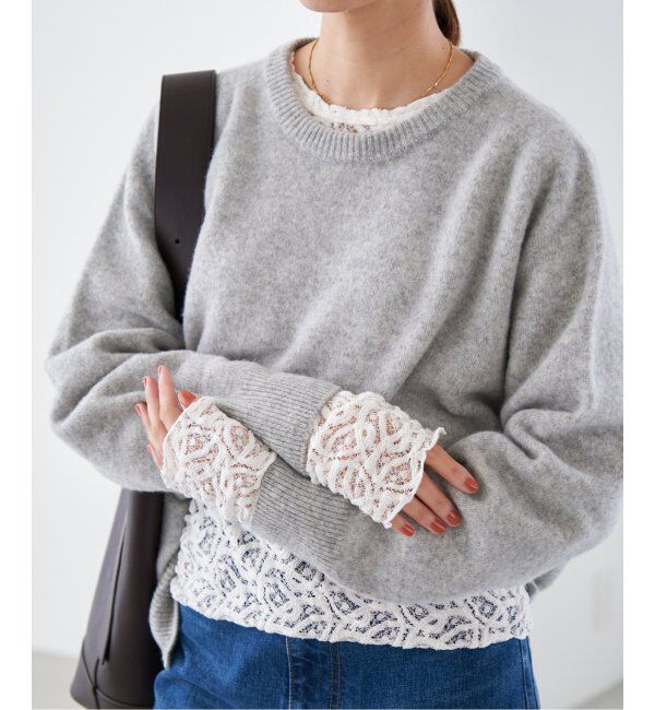 IENA「《追加3》ペイズリー ストレッチレースプルオーバー」|Tシャツ・カットソー|