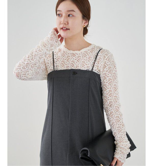 IENA「《追加3》ペイズリー ストレッチレースプルオーバー」|Tシャツ・カットソー|