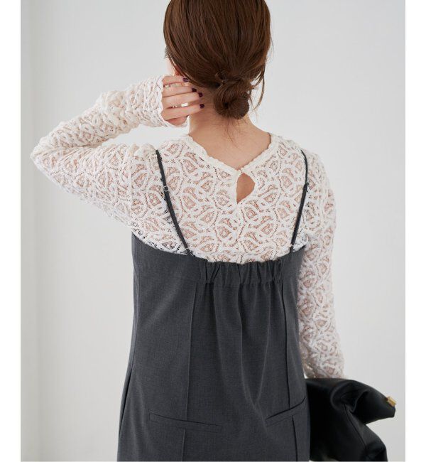 IENA「《追加3》ペイズリー ストレッチレースプルオーバー」|Tシャツ・カットソー|