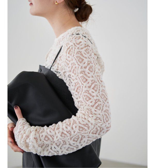 IENA「《追加3》ペイズリー ストレッチレースプルオーバー」|Tシャツ・カットソー|
