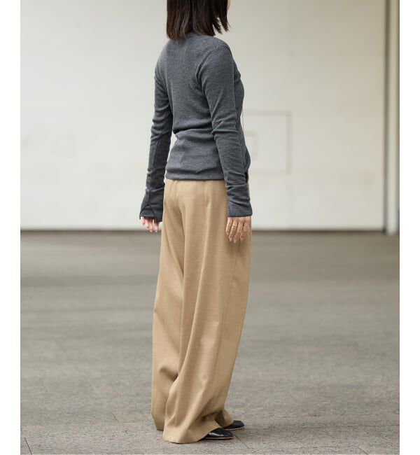 IENA LA BOUCLE「IENA LA BOUCLE サイロウーステッドツイルタックパンツ」|スラックス|