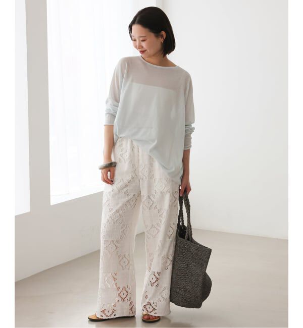 SLOBE IENA「《追加》コットンレースイージーパンツ」|その他|
