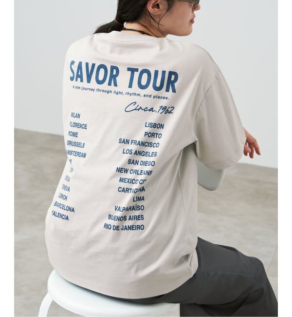 IENA「バックロゴツアーTシャツ」|Tシャツ・カットソー|グレーA