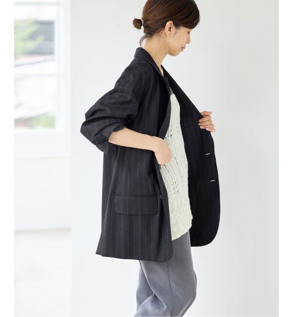 IENA「《予約》COUTURE D'ADAM/クチュールドアダム 別注 CashmereBlendStripe JK 26AW-013」|その他|