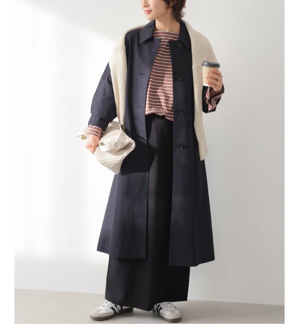 JOURNAL STANDARD relume「《追加2》スーピマコットンステンカラーコート」|ステンカラーコート|ネイビー