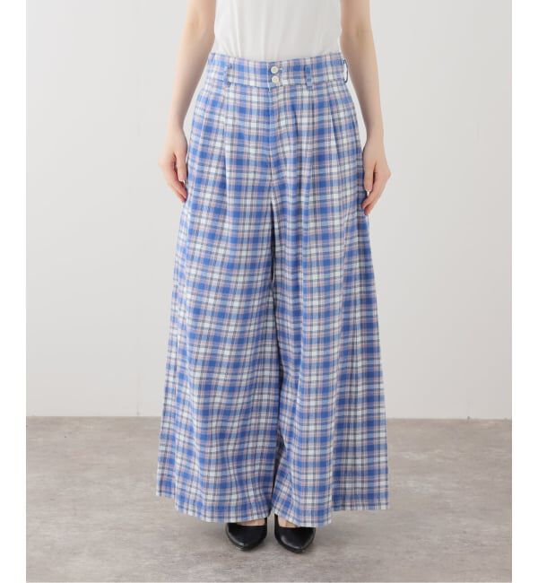 JOURNAL STANDARD「【HOLIDAY/ホリデイ】 CHECK DRAWSTRINGS SUPERWIDEPANTS」|スラックス|
