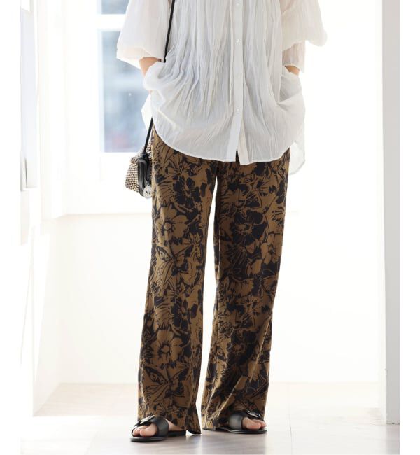 JOURNAL STANDARD relume「《WEB限定追加》コントラストフラワープリントパンツ」|その他|ブラック