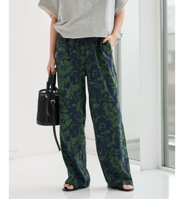 JOURNAL STANDARD relume「《WEB限定追加》コントラストフラワープリントパンツ」|その他|グリーン