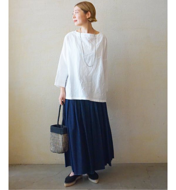 journal standard luxe「CLシャンブレー ボートネックブラウス」|シャツ・ブラウス|