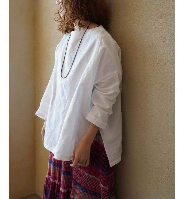 journal standard luxe「CLシャンブレー ボートネックブラウス」|シャツ・ブラウス|