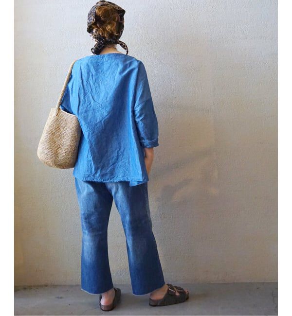 journal standard luxe「CLシャンブレー ボートネックブラウス」|シャツ・ブラウス|