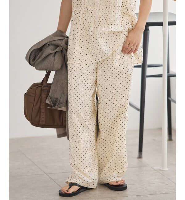 JOURNAL STANDARD「フロッキードット パンツ」|その他|ナチュラル