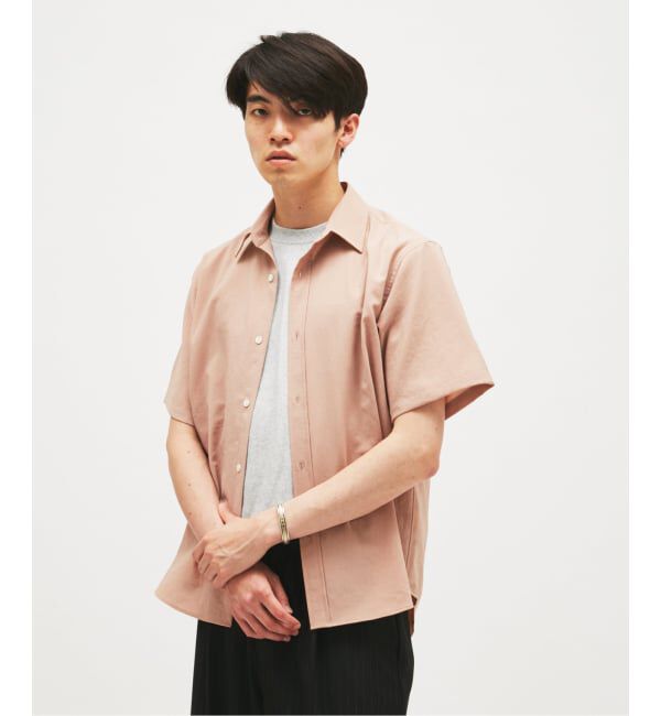 JOURNAL STANDARD「EVALET / エバレット ST レギュラー カラー 半袖 シャツ」|シャツ・ブラウス|ピンク
