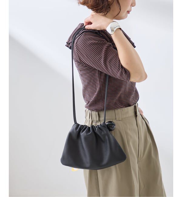 journal standard L'essage「《予約》Bucket Baggage/バケットバゲージ Ball Charm Soft Mini バッグ」|ショルダー・メッセンジャー|ブラック