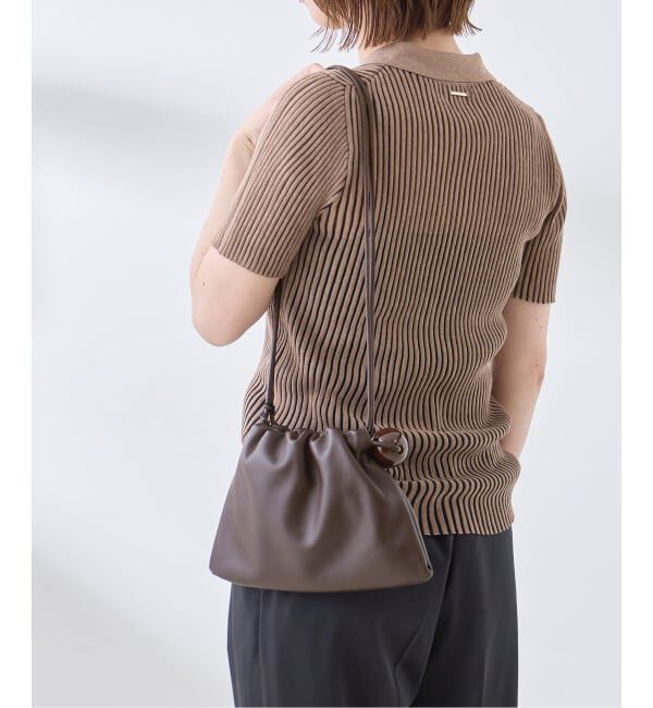 journal standard L'essage「《予約》Bucket Baggage/バケットバゲージ Ball Charm Soft Mini バッグ」|ショルダー・メッセンジャー|ブラウン