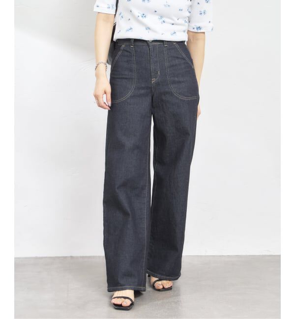 U by SPICK&SPAN「《追加》SOMETHING LISA LACE UP WIDE 2」|デニム|