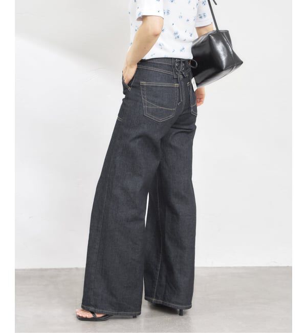 U by SPICK&SPAN「《追加》SOMETHING LISA LACE UP WIDE 2」|デニム|