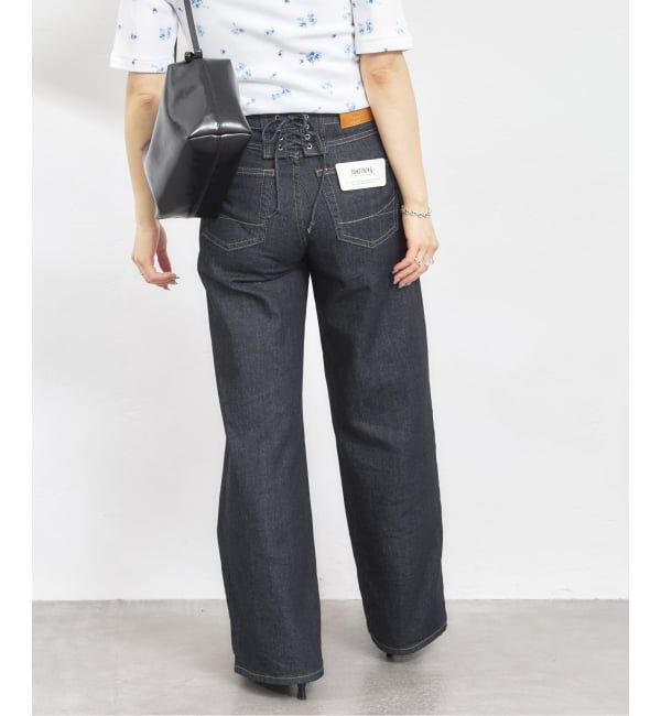 U by SPICK&SPAN「《追加》SOMETHING LISA LACE UP WIDE 2」|デニム|