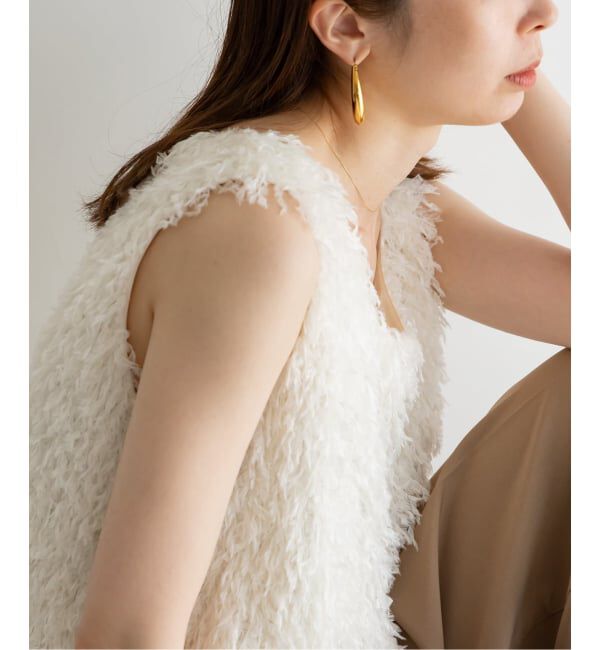 NOBLE「《WEB限定追加》【洗える】フェザーヤーンタンクトッププルオーバー」|シャツ・ブラウス|