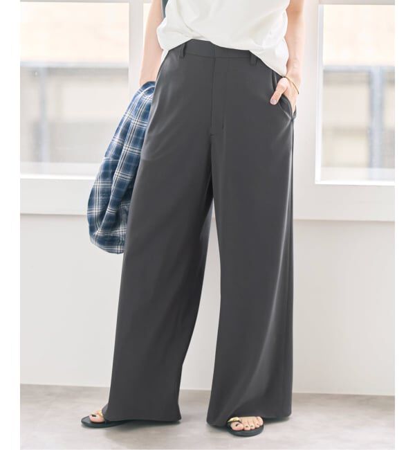 Spick and Span「ドライストレッチワイドパンツ」|スラックス|