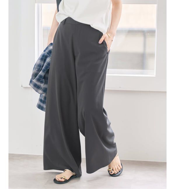 Spick and Span「ドライストレッチワイドパンツ」|スラックス|