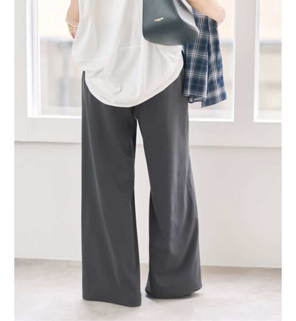 Spick and Span「ドライストレッチワイドパンツ」|スラックス|