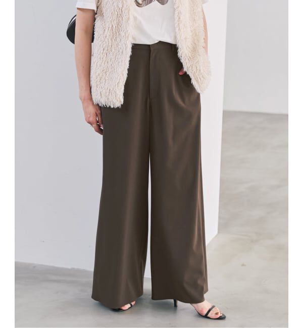 Spick and Span「ドライストレッチワイドパンツ」|スラックス|