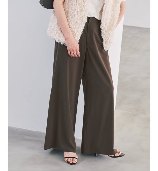 Spick and Span「ドライストレッチワイドパンツ」|スラックス|