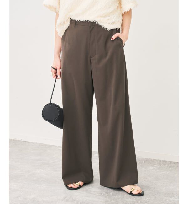 Spick and Span「ドライストレッチワイドパンツ」|スラックス|