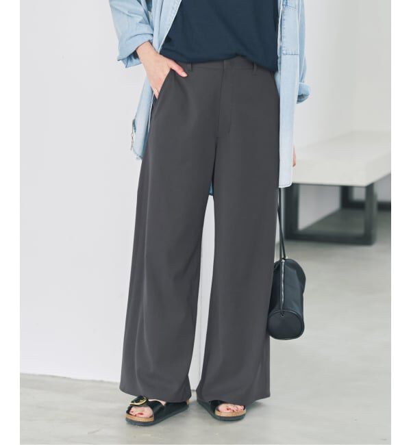 Spick and Span「ドライストレッチワイドパンツ」|スラックス|