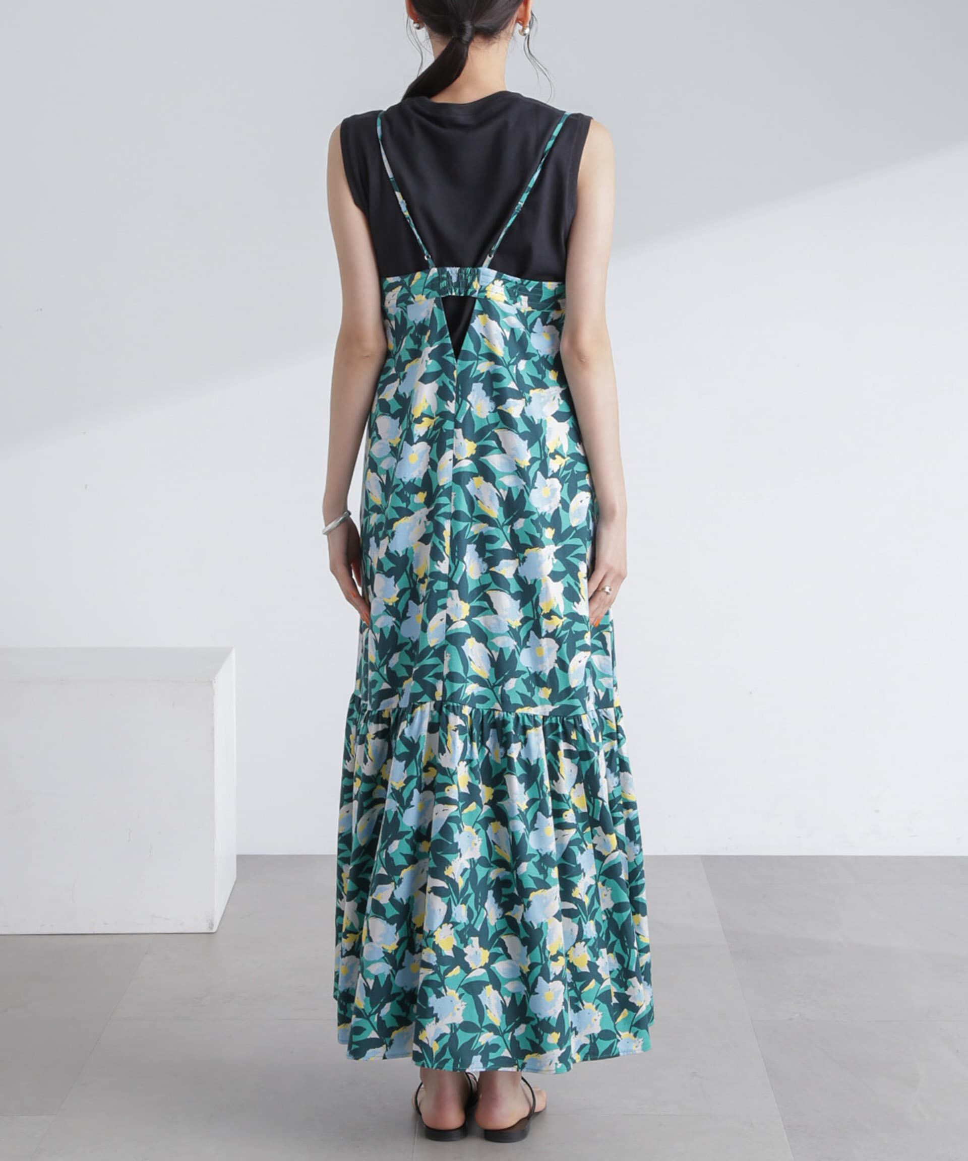 NANO universe「ボタニカルプリントキャミワンピース」|ワンピース|