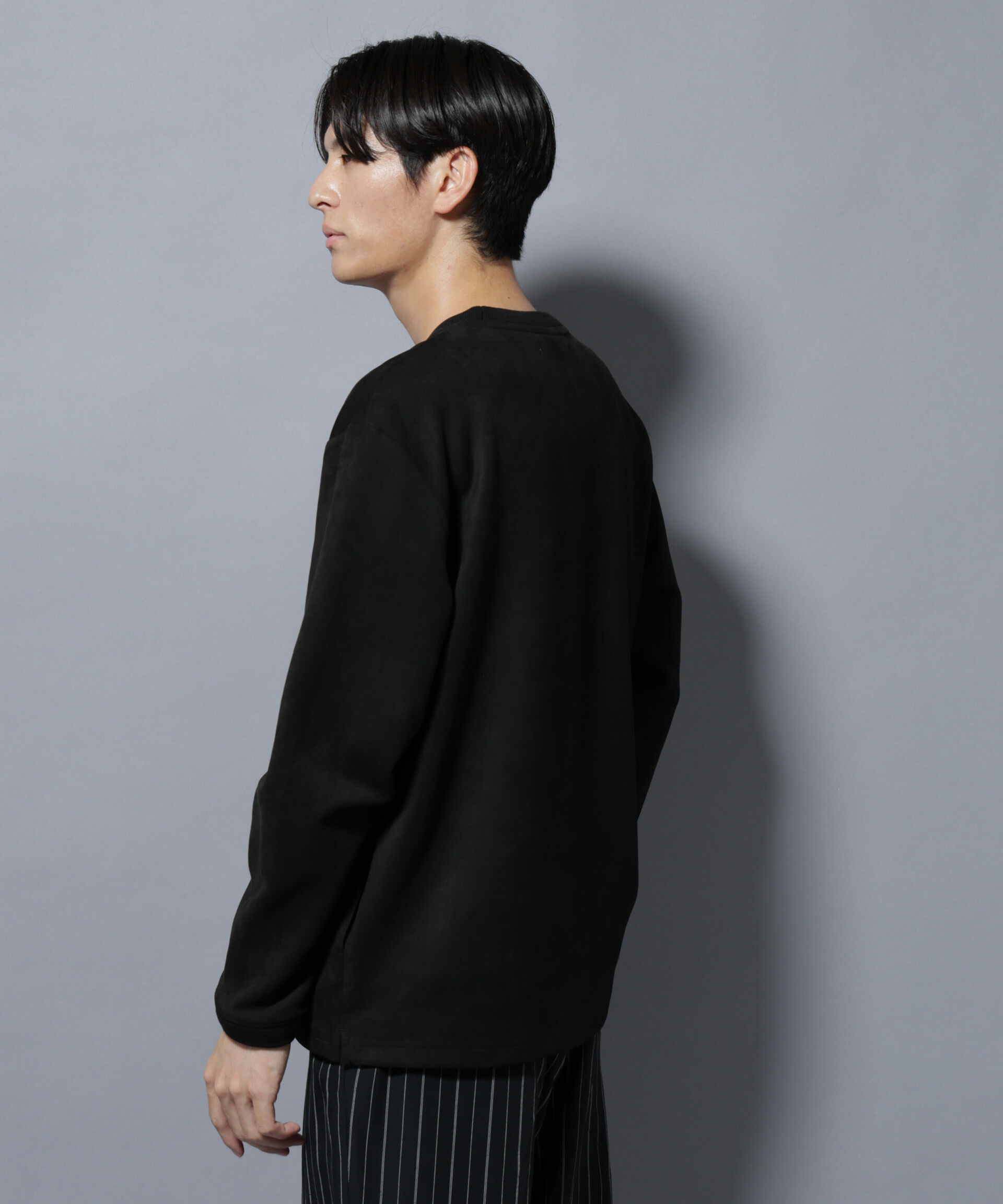 nano･universe「フェイクスエードプルオーバー 長袖」|Tシャツ・カットソー|