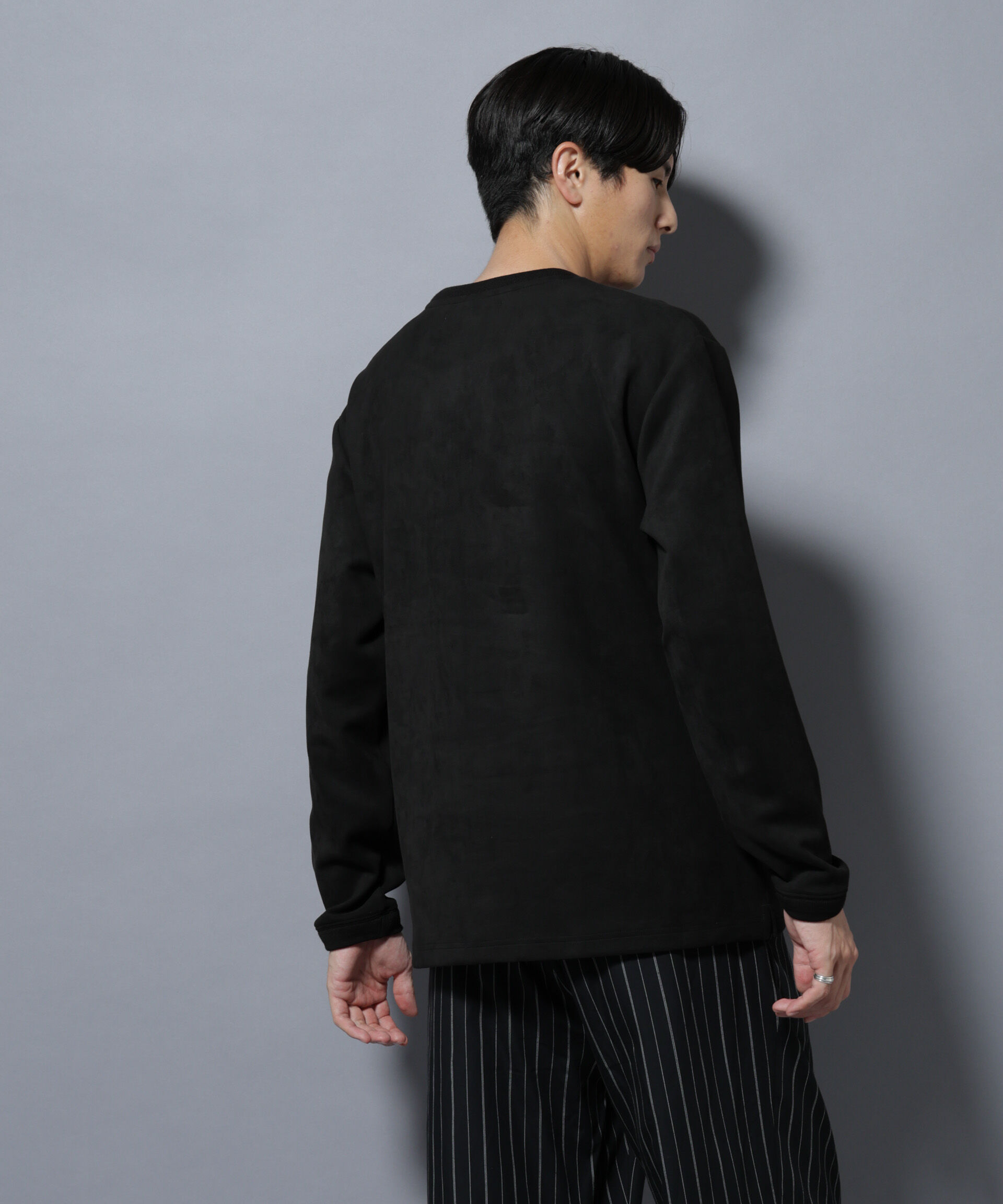nano･universe「フェイクスエードプルオーバー 長袖」|Tシャツ・カットソー|
