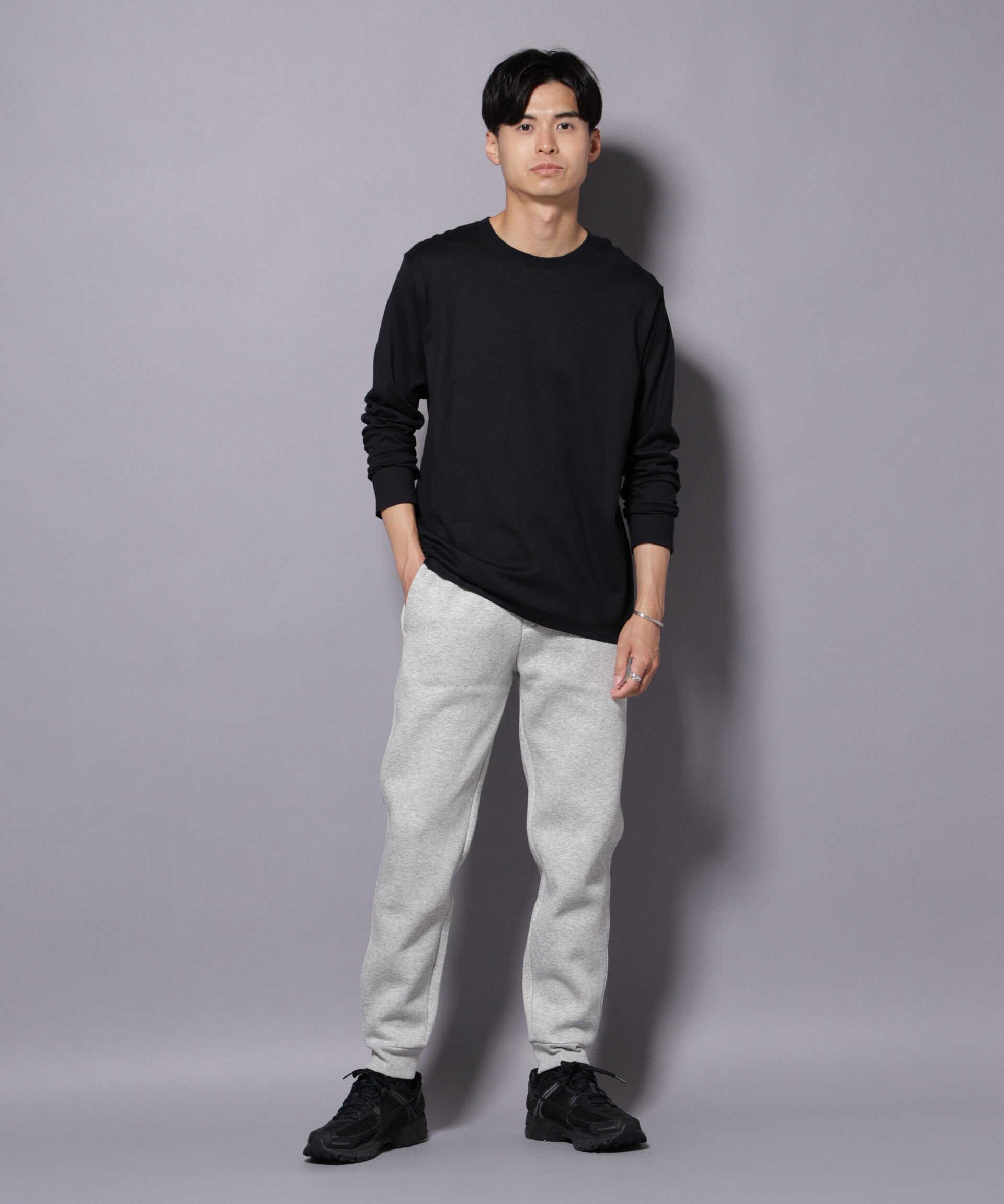 NANO universe「Anti Soaked(R)汗染み防止 クルーネックTシャツ 長袖」|Tシャツ・カットソー|