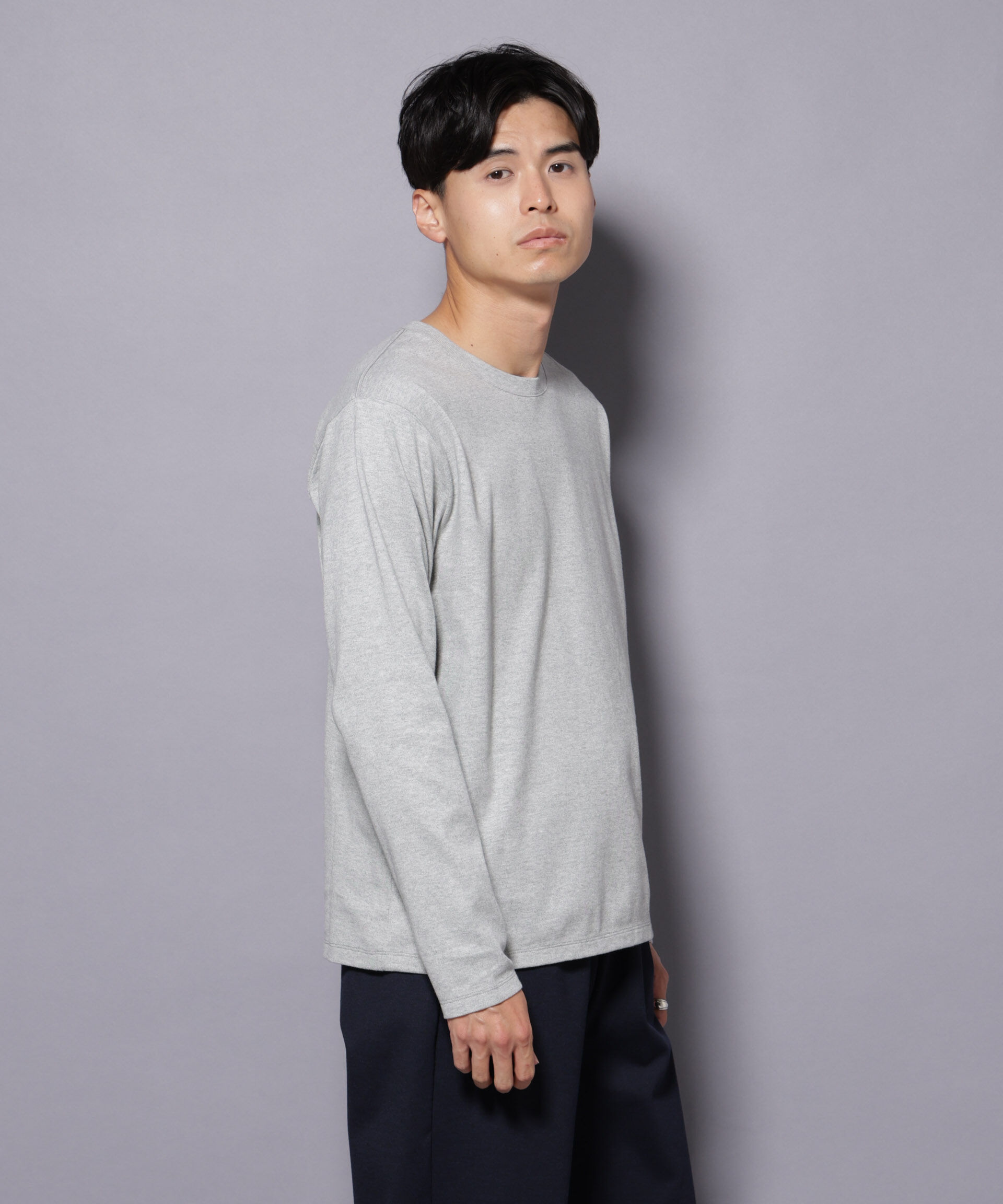 NANO universe「Anti Soaked(R)汗染み防止 クルーネックTシャツ 長袖」|Tシャツ・カットソー|