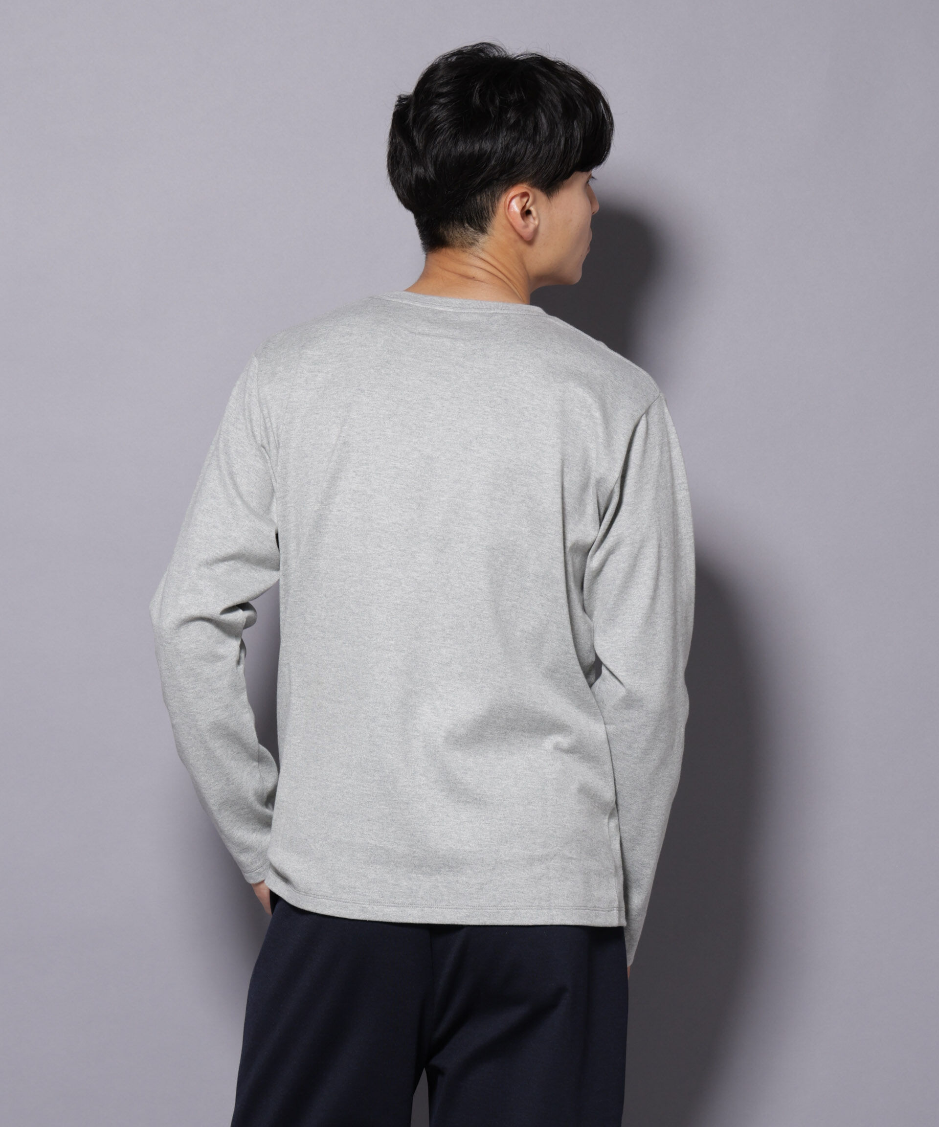 NANO universe「Anti Soaked(R)汗染み防止 クルーネックTシャツ 長袖」|Tシャツ・カットソー|