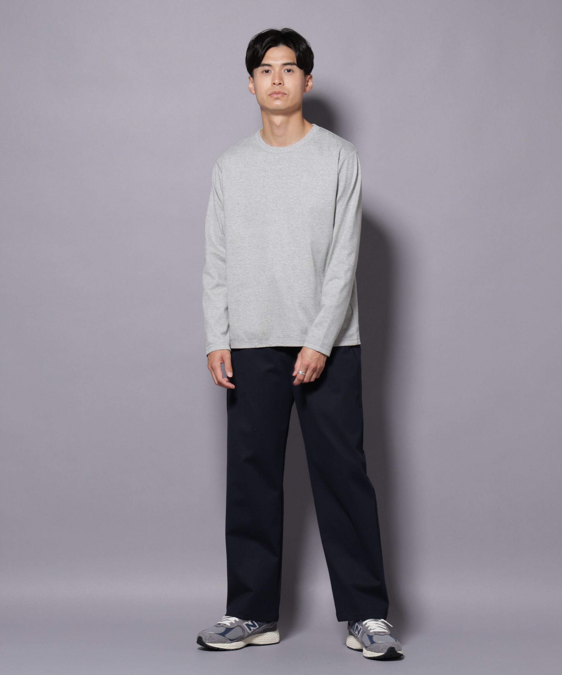 NANO universe「Anti Soaked(R)汗染み防止 クルーネックTシャツ 長袖」|Tシャツ・カットソー|