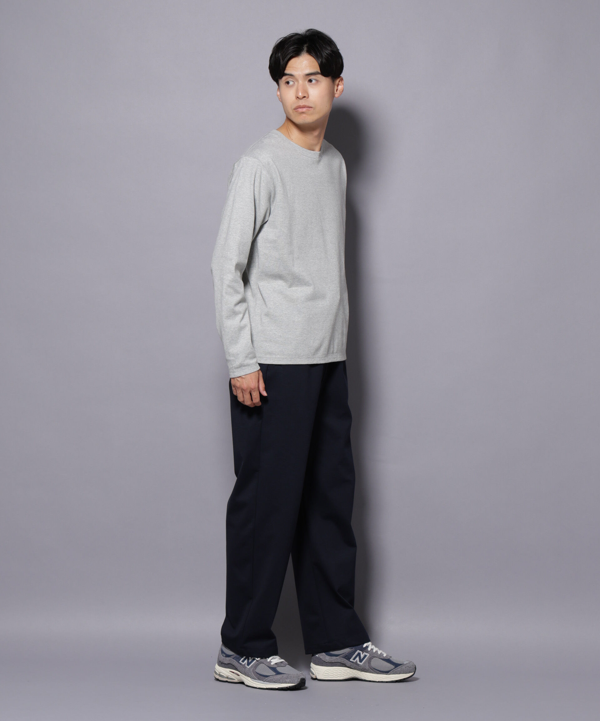 NANO universe「Anti Soaked(R)汗染み防止 クルーネックTシャツ 長袖」|Tシャツ・カットソー|