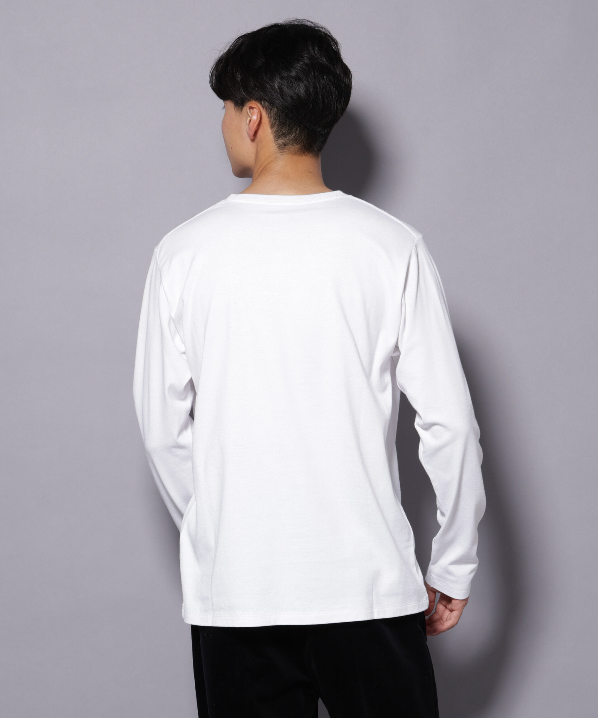 NANO universe「Anti Soaked(R)汗染み防止 クルーネックTシャツ 長袖」|Tシャツ・カットソー|