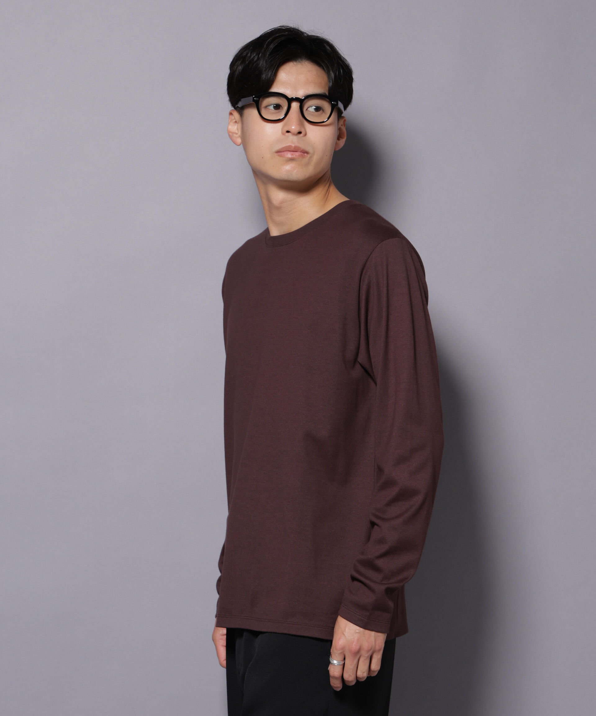 NANO universe「Anti Soaked(R)汗染み防止 クルーネックTシャツ 長袖」|Tシャツ・カットソー|