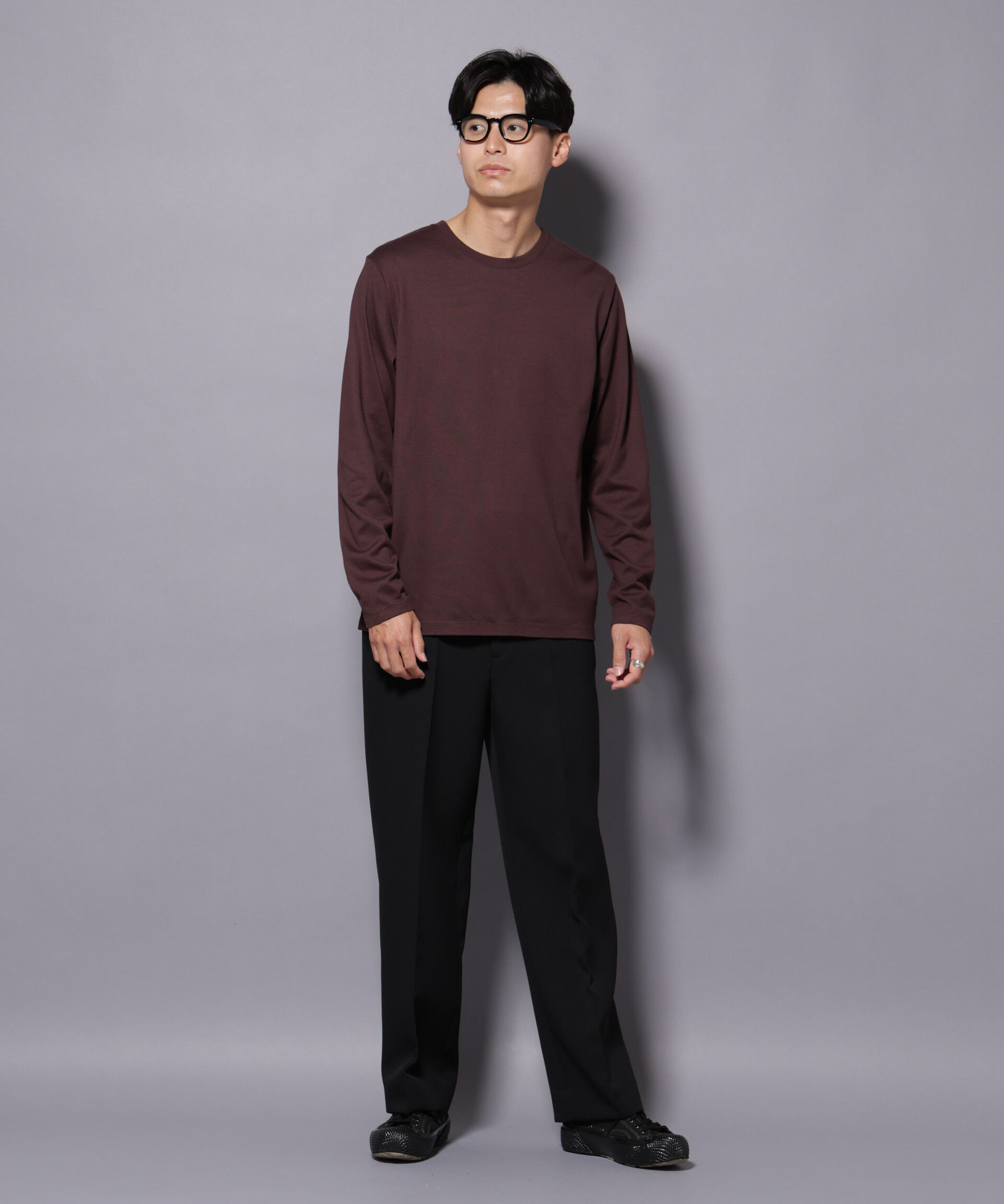 NANO universe「Anti Soaked(R)汗染み防止 クルーネックTシャツ 長袖」|Tシャツ・カットソー|