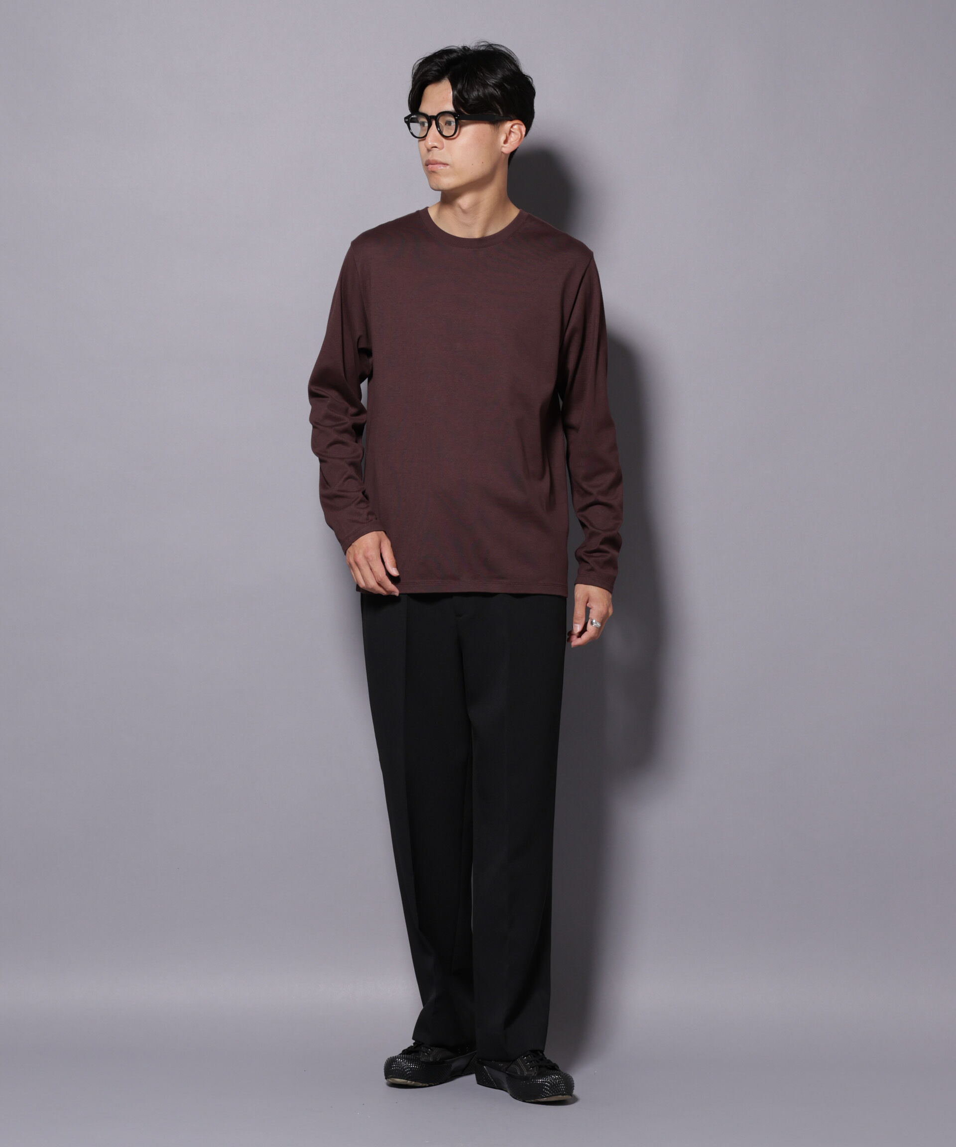 NANO universe「Anti Soaked(R)汗染み防止 クルーネックTシャツ 長袖」|Tシャツ・カットソー|