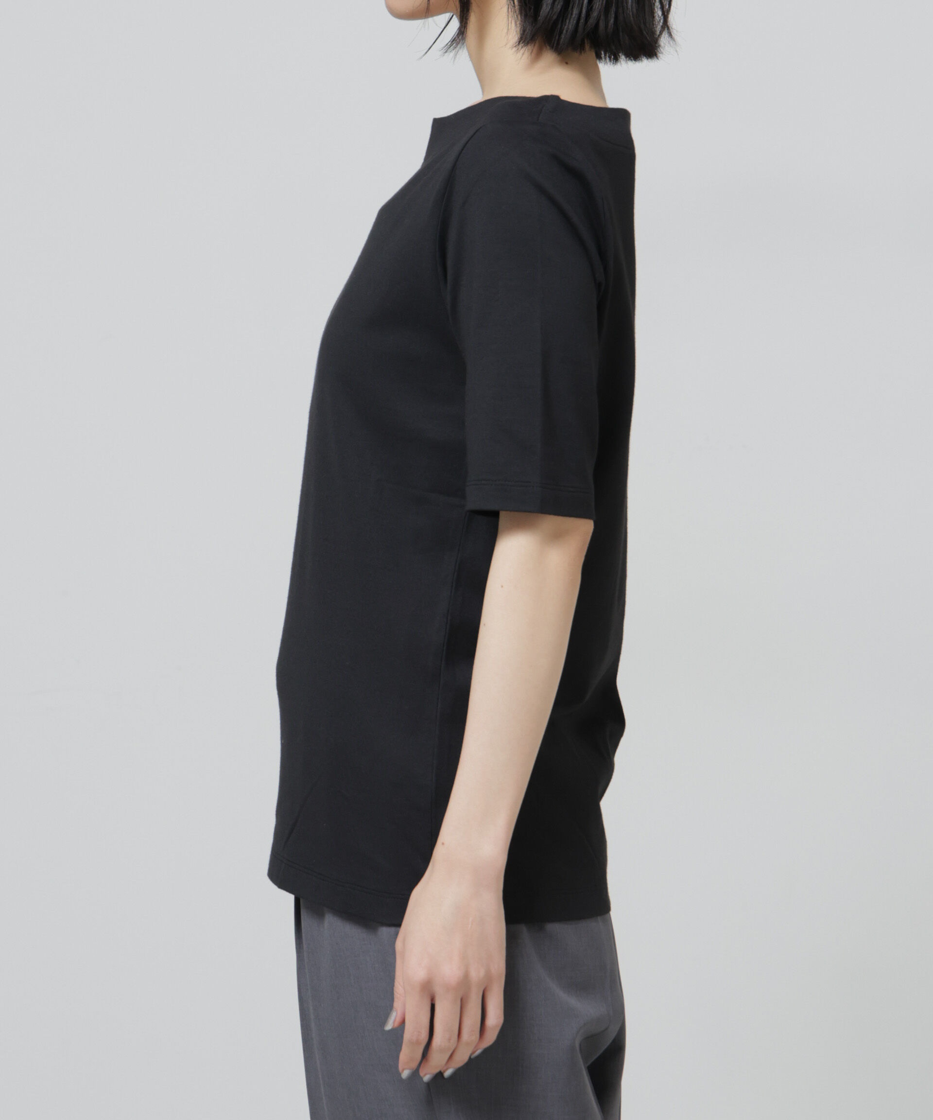 NANO universe「〈追加〉Anti Soaked(R) 汗染み防止ボートネックTシャツ」|Tシャツ・カットソー|