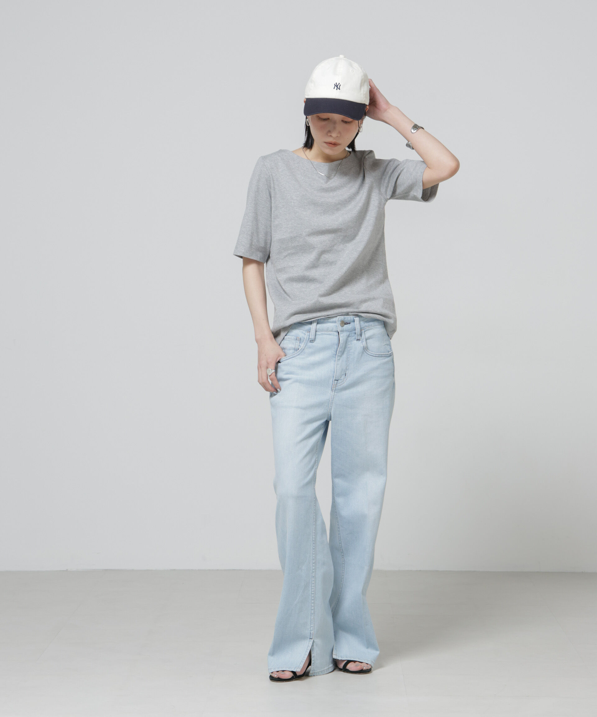 NANO universe「〈追加〉Anti Soaked(R) 汗染み防止ボートネックTシャツ」|Tシャツ・カットソー|